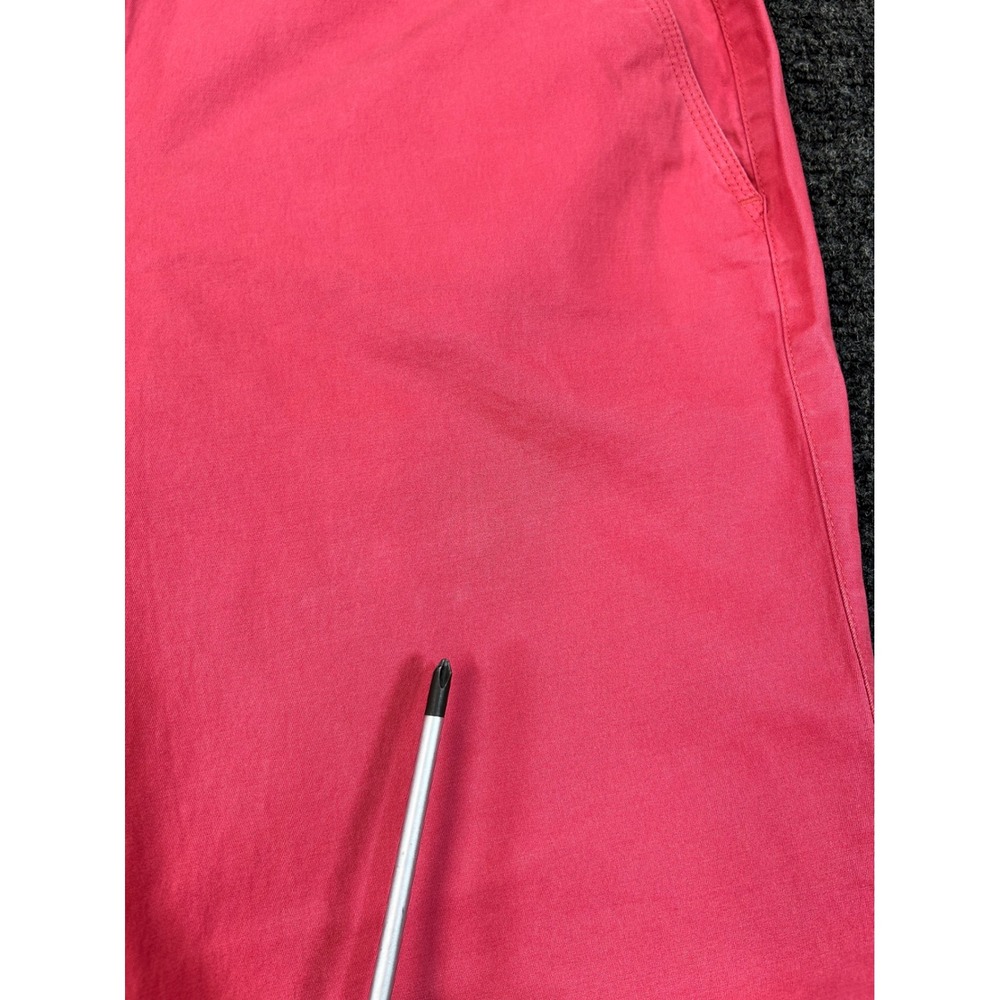 Talbots Heritage Fit Womens Coral Pink Crop Pants Straight Leg Stretch Chino 12 - Picture 7 of 9